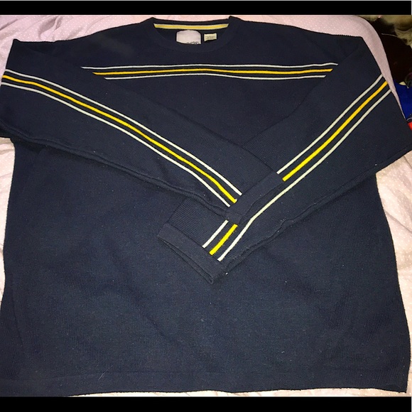 Point Zero Other - 3/$22 vintage black yellow stripe sweater XL
